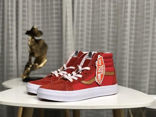 Vans Vault SK8-Hi LX 黑绿薄荷绿配色 玫瑰红 荧光绿 西红柿红 帆布鞋高帮 低帮 系列高帮帆布滑板鞋  Size：35--44 商品图6
