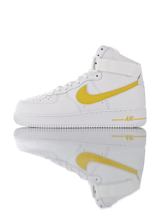 耐克Nike Air Force 1 High '07 耐克空军一号经典高帮皮革皮百搭休闲运动板鞋 皮革白大学红白泥灰白宝蓝白油菜黄 商品图5