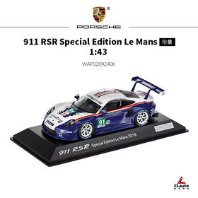 911(991) RSR 2018年勒芒24小时耐力赛Rothmans限量纪念款 1:43汽车模型