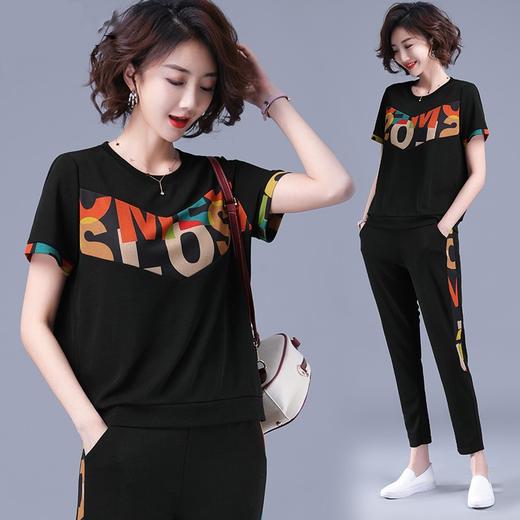 MQ-HQ201夏季新款洋气小个子运动休闲套装 商品图0