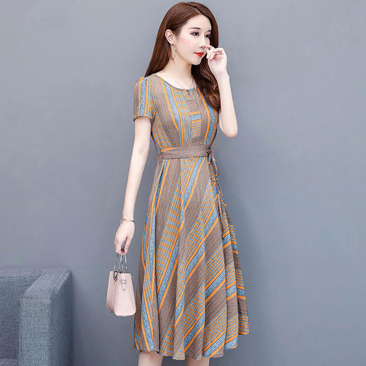 MQ-1824-890夏新款洋气显瘦大码阔太太连衣裙YY 商品图3