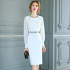 FMY-F20CL29833春装新款赫本风通勤知性修身职业连衣裙 商品缩略图2