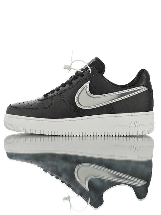 耐克Nike Air Force 1 07 LV8 空军一号经典百搭休闲运动板鞋 白皮极光蓝紫渐变放大钩黑皮灰银渐变放大钩配色 商品图2