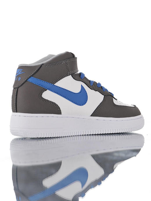 耐克Nike Air Force 1 Mid '07 LV8 硬质 耐克空军一号中帮经典百搭休闲运动板鞋 耐白灰紫白深灰浅粉 商品图5
