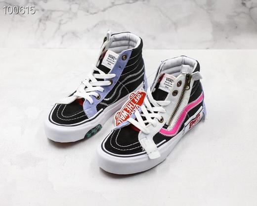 新一代解构Vans Vault Sk8-Hi Cap LX 有着质感十足的翻毛皮、拉链设计、粗犷的走线，都颇具辨识度 蓝色 白色 黑色 灰色 紫色 紫粉 商品图11