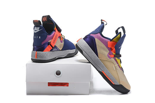 乔丹33代 黑水泥 郭艾伦低 白水泥 卡其深蓝 郭艾伦 黑蓝 黑白红 商品图2