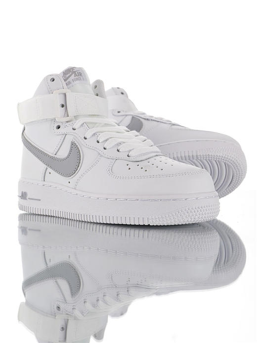 耐克Nike Air Force 1 High '07 耐克空军一号经典高帮皮革皮百搭休闲运动板鞋 皮革白大学红白泥灰白宝蓝白油菜黄 商品图2