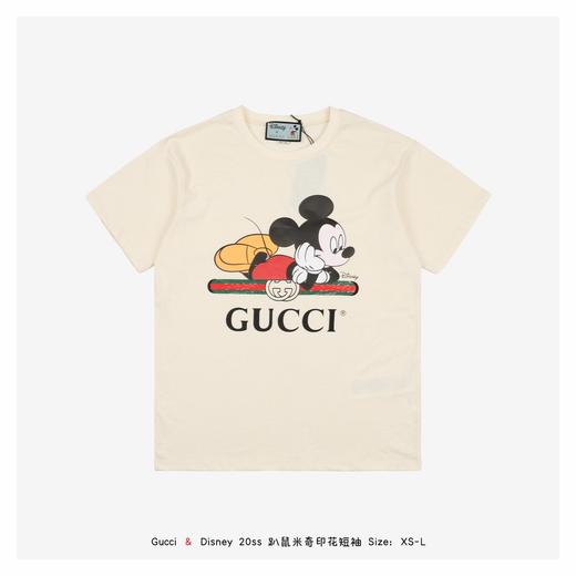 guccidisney20ss趴鼠米奇印花短袖