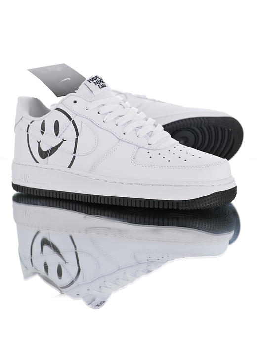 耐克Nike Air Force 1 GS "Have a Nike Day"  空军一号经典百搭低帮板鞋 白黑浅粉麂皮薄荷笑脸 商品图1