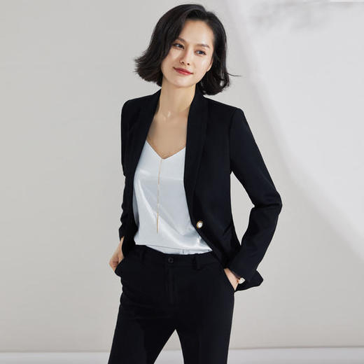 STFZ689YY新款时尚英伦风修身气质套装 商品图3