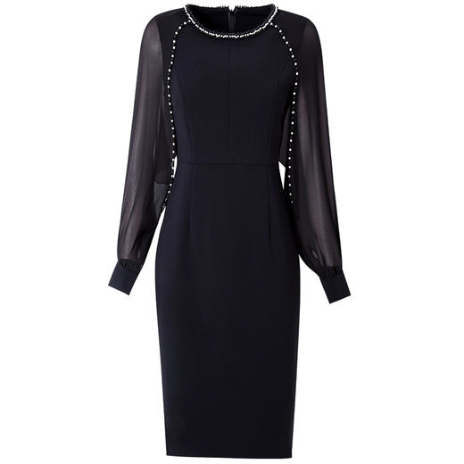 FMY-F20CL29833春装新款赫本风通勤知性修身职业连衣裙 商品图4