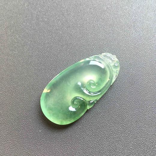 高冰到玻璃种晴水飘绿花翡翠如意 商品图4