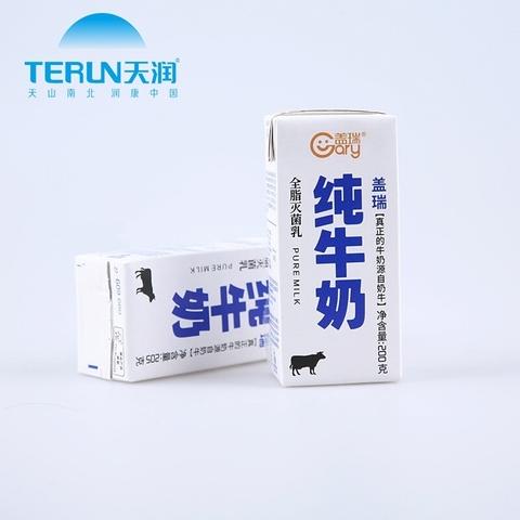 天润（terun）【新疆牛奶】新疆天润纯牛奶 盖瑞纯奶砖全脂纯奶 200克*18盒 商品图2