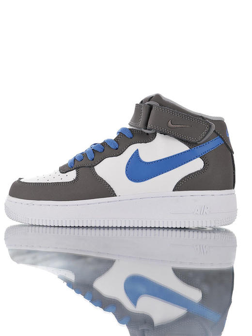 耐克Nike Air Force 1 Mid '07 LV8 硬质 耐克空军一号中帮经典百搭休闲运动板鞋 耐白灰紫白深灰浅粉 商品图4