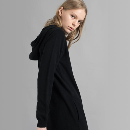 322工房 纯山羊绒 加长连帽连衣裙 商品图2