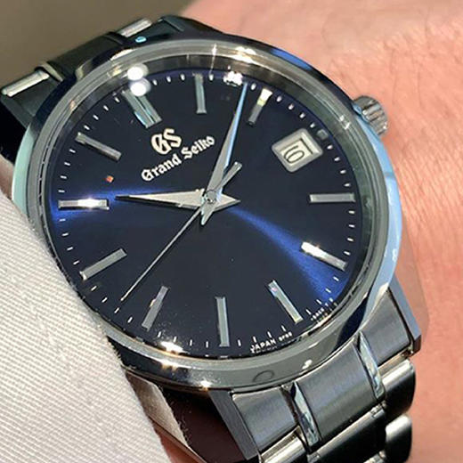 grand seiko冠蓝狮石英钢带男士腕表 sbgp005g