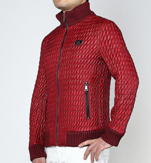 Marco Azzali 红色绗棉肌理感棉服 M3703900 商品图1