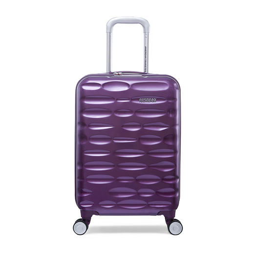 【美旅】时尚多彩色 设计 亮面 大容量 轻便 撞色拉链 嵌入式TSA锁 桃皮绒 干湿分离 多口袋 拉杆箱TF0 商品图1