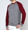 Marco Azzali 灰色撞暗红圆领毛衫 K3706900 商品缩略图1