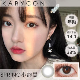 Springcon 小韵黑 黑色 小直径心机美瞳 【年抛型14.0】