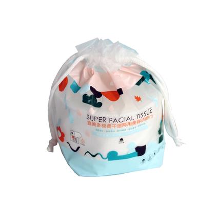 宜美多棉质干湿两用洁面巾（抽绳带袋） 商品图0