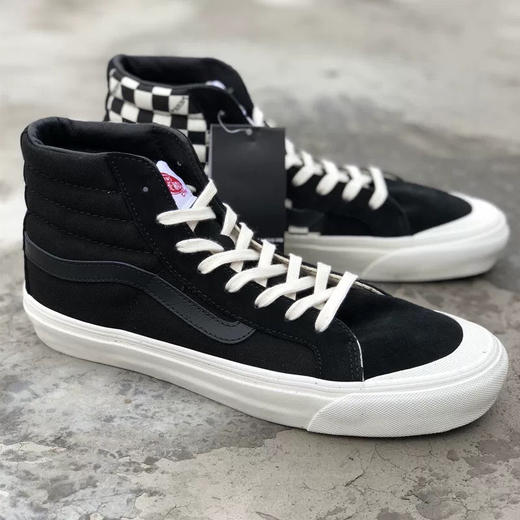 VANS SK8-Hi Style 138 LX Vault高端硫化支线鸳鸯棋盘格高帮半月包头红白板鞋 官方货号：VN0A3DP9VQC 红格 蓝格 黄格 黑格 尺码：35-44 商品图7