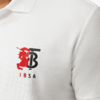 BURBERRY 巴宝莉 男士TB战马徽标图案珠地网眼布棉质短袖 Polo 衫 白色 8025756 A1464 商品缩略图4