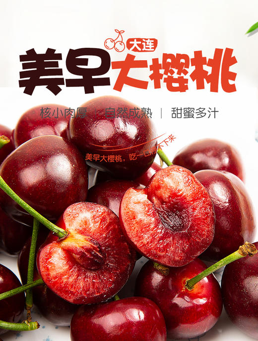【社区团购】大连美早樱桃1.5斤装 商品图1
