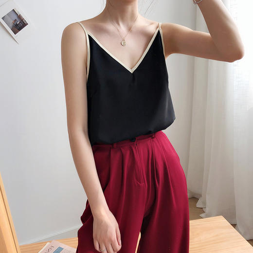 [ 外穿不尴尬 ] 缎面雪纺小吊带 外穿v领 内搭 仿真丝 商品图6