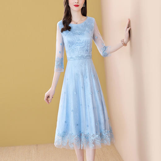 SX-51927春季新款时尚简约A字长裙 商品图2