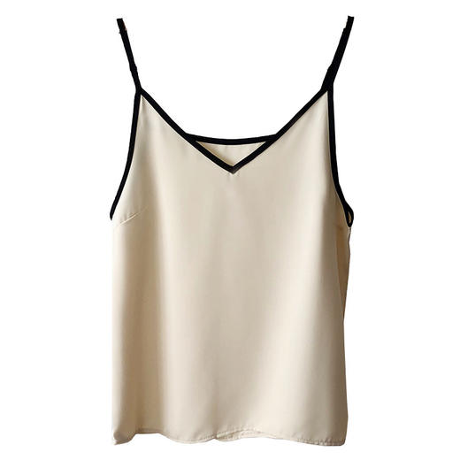 [ 外穿不尴尬 ] 缎面雪纺小吊带 外穿v领 内搭 仿真丝 商品图4