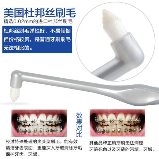 【品牌直发】包邮！日本进口Ci小尖头小圆头软毛牙刷正畸单束牙刷 商品图1
