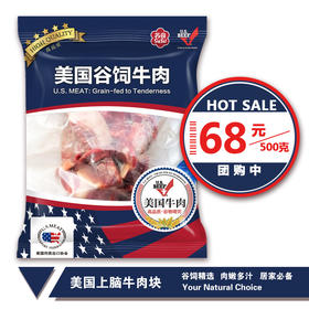 美国谷饲上脑牛肉块500g【021】