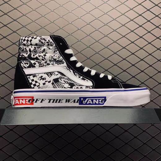 Vans Era 拼接印花刺绣鸳鸯 低帮 高帮 黑粉色 黑白新款 高端支线硫化帆布低帮休闲板鞋 尺码：35 36 36.5 37 38 38.5 39 40 40.5 41 42 42.5 43 44 商品图5