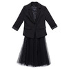 YW-KED-93A32修身气质长袖小西装外套+波点网纱连衣裙两件套 商品缩略图4