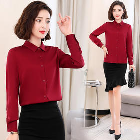 上海旗袍厂ASE-1903气质时尚百搭翻领真丝衬衫