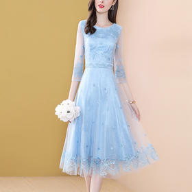 SX-51927春季新款时尚简约A字长裙