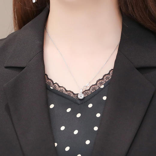 YW-KED-93A32修身气质长袖小西装外套+波点网纱连衣裙两件套 商品图3