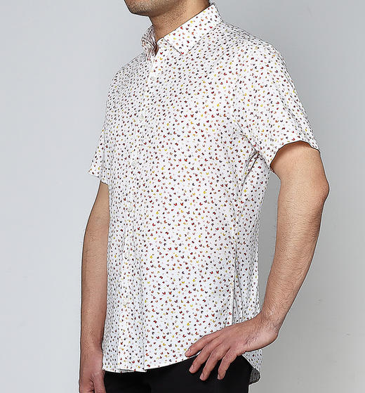 Marco Azzali 白底红黄蝴蝶印花衬衫 C3855800 商品图1