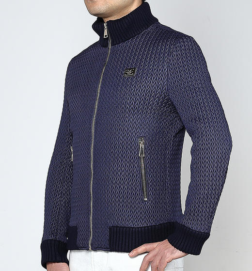 Marco Azzali 夜蓝色绗棉肌理感棉服 M3703100 商品图1