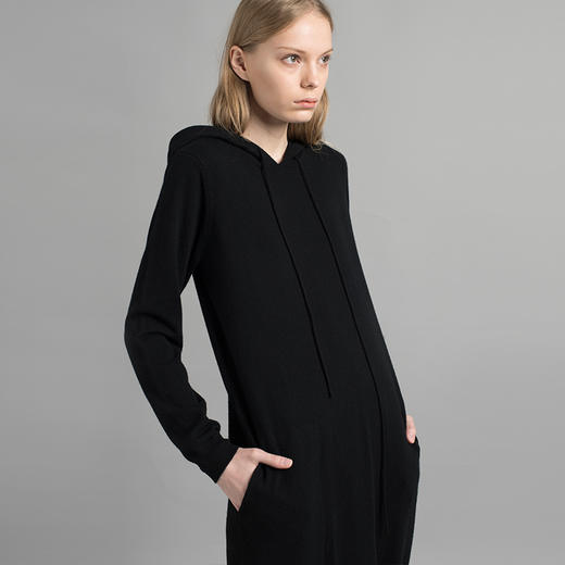 322工房 纯山羊绒 加长连帽连衣裙 商品图3