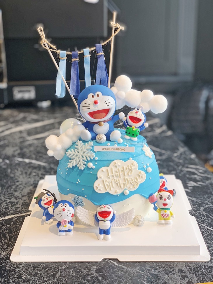 多彩童年系列哆啦a梦奶油蛋糕
