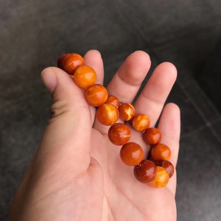 11克 10.6mm老花蜡手串粒粒精挑7815