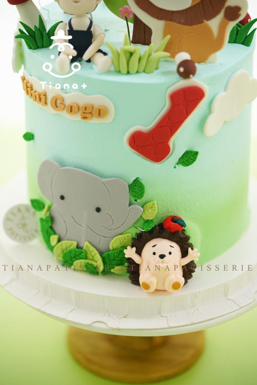 动物园 森林系 定制宝宝蛋糕 红丝绒加高 商品图1