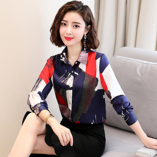 ASE-1903-1时尚气质百搭真丝衬衫 商品图3