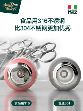 ALL JOINT大容量儿童保温杯可爱水杯带吸管水壶 商品图1