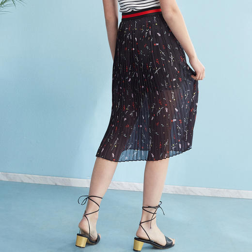 欧芮儿秋装女新款碎花雪纺半身裙8XQB11811 商品图2