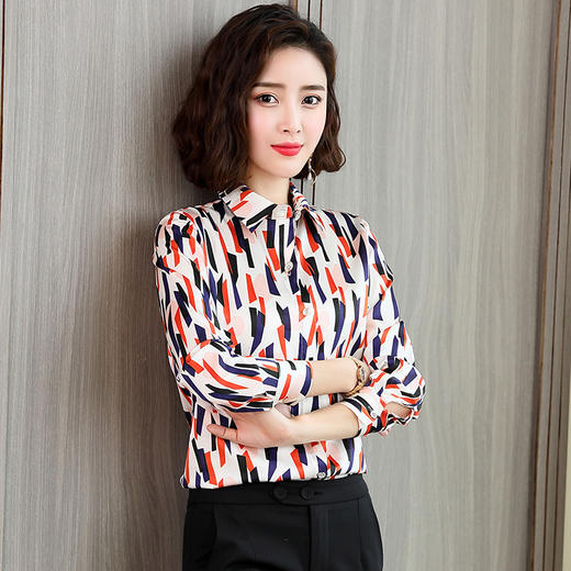 ASE-1903-1时尚气质百搭真丝衬衫 商品图2