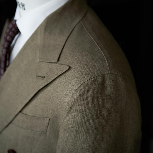 Baird Mcnutt 爱尔兰亚麻绿卡其全麻衬套装 商品图2