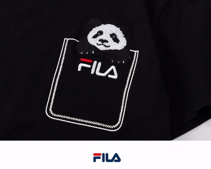 【限量抢购】fila 斐乐2020新品小标刺绣熊猫标男女短袖fl1005 /fl